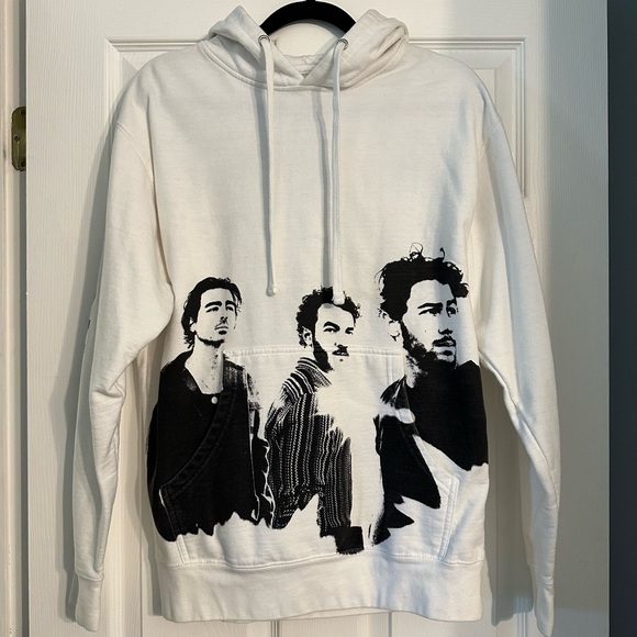 White Jonas Brothers Graphic Hoodie - Picture 1 of 6